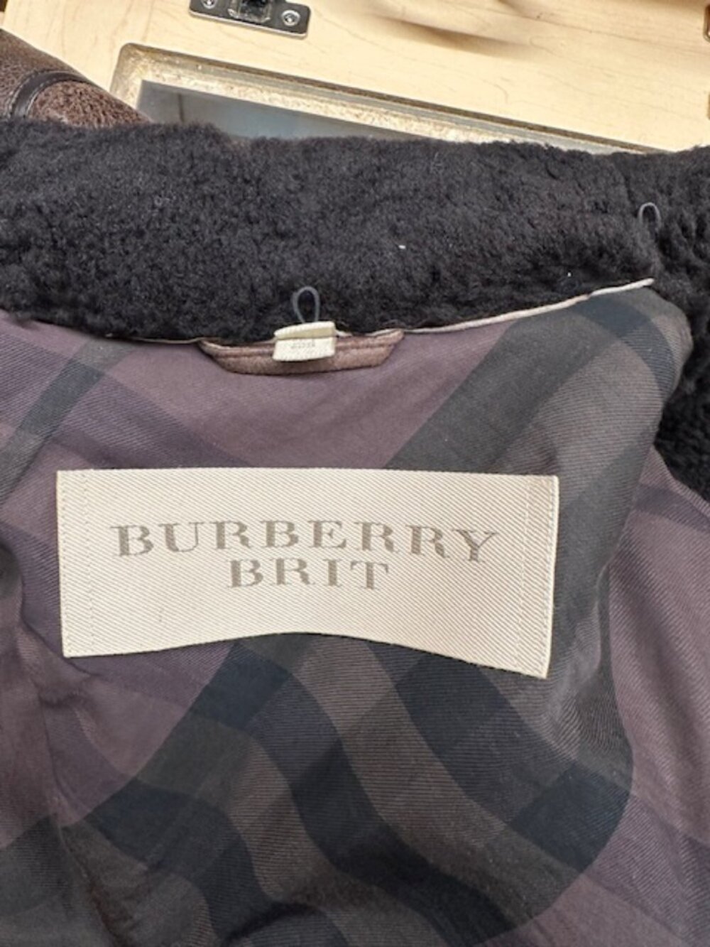 Burberry Brit Brown Leather, Shearling and Fur Size 6 Jacket - Picture 11 of 15